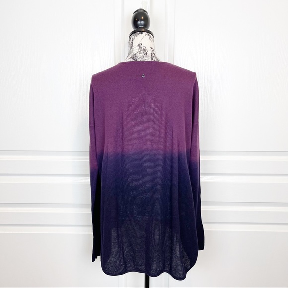 Lululemon Yoga Cozy Pullover Heathered Plum / Black Swan SIZE 10 - Picture 2 of 6